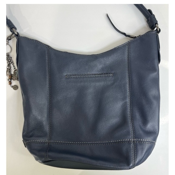 The Sak Navy Blue Leather Shoulder Bag - Picture 2 of 8